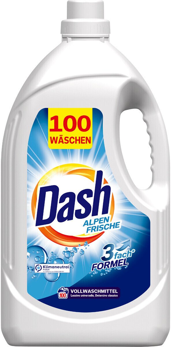 Немецкий гель для стирки Dash Alpen Frische 100, 5л, 100 стирок